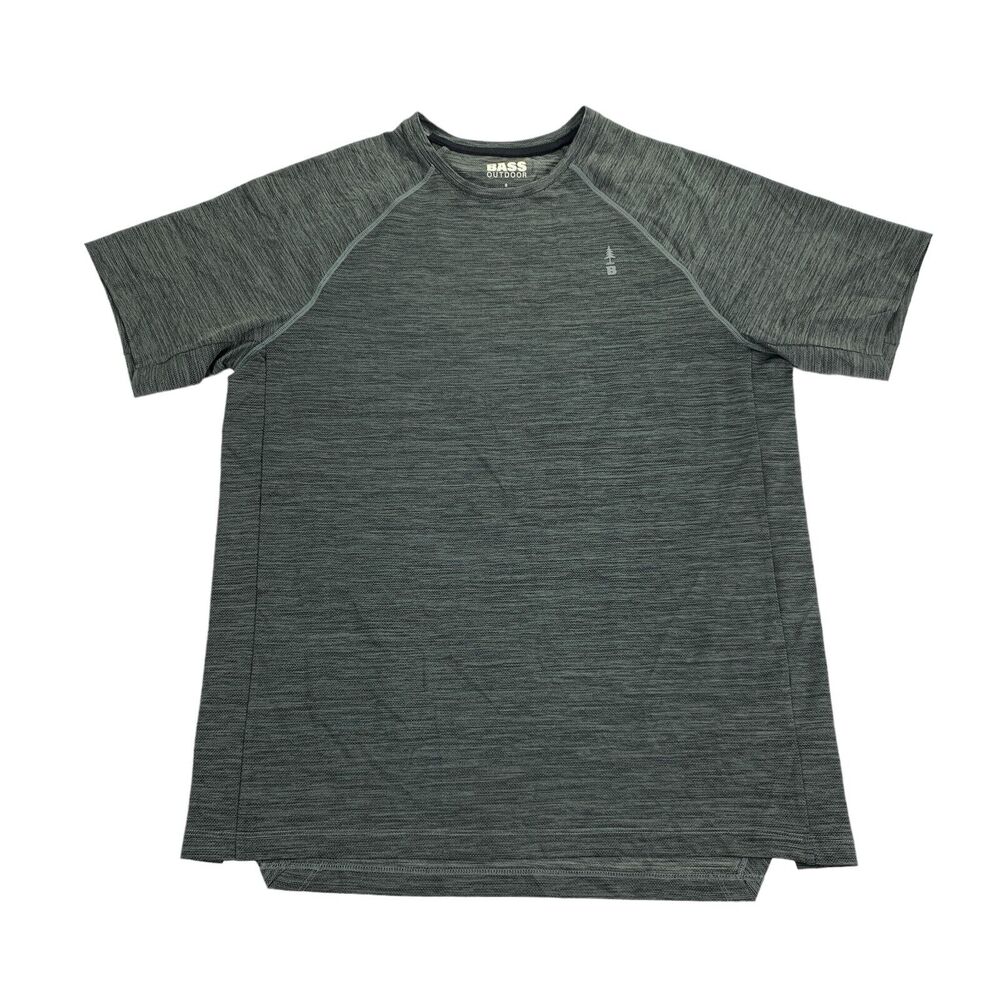 Bass Outdoor Mens Performance Path Logo Short Sleeve T-Shirt Charcoal Gray S